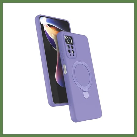 HOBİBAHÇEM Redmi Note 12 Pro 4G Uyumlu Regal Magsafe Standlı Kapak - Lila HB006