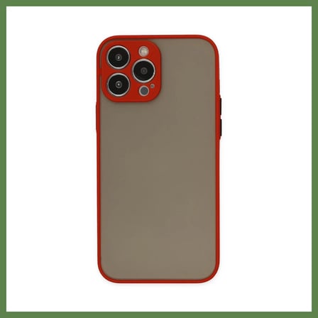 HOBİBAHÇEM iPhone 14 Pro Uyumlu Kılıf Montreal Silikon Kapak - Kırmızı HB006