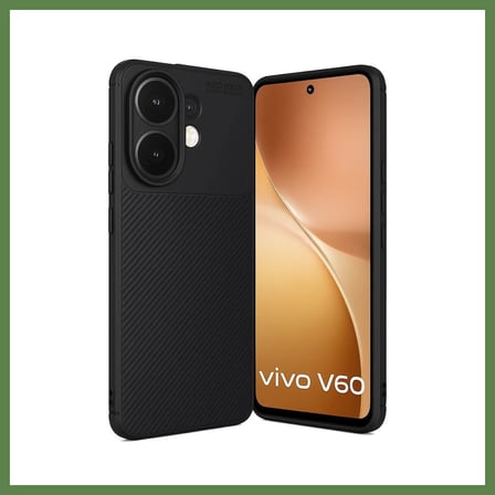 HOBİBAHÇEM Vivo V60 5G Uyumlu Auto Focus Karbon Kapak - Siyah HB006