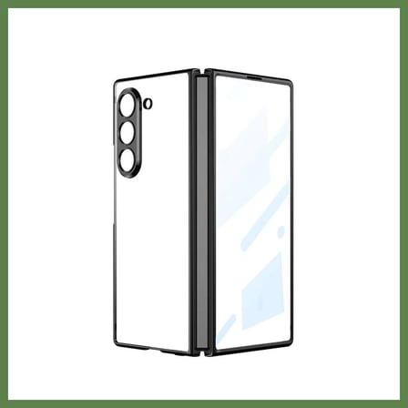 HOBİBAHÇEM Samsung Galaxy Z Fold 5 Kılıf Fold Element Kapak - Siyah HB006