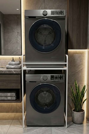 HOBİBAHÇEM Çamaşır Makinesi Rafı Metal Beyaz 66 cm HB006