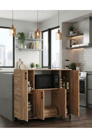 HOBİBAHÇEM Mikrodalga Dolabı Atlantik Çam 120 cm HB006