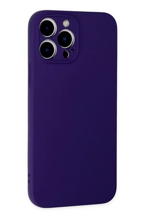 HOBİBAHÇEM iPhone 13 Pro Max Uyumlu Kılıf Nano içi Kadife Silikon - Mor HB006