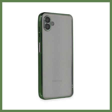 HOBİBAHÇEM Samsung Galaxy A04 Uyumlu Kılıf Lensli Silikon - Yeşil HB006