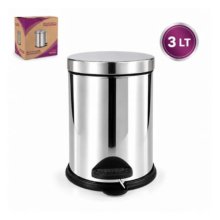 HOBİBAHÇEM 3 L Metal Pedallı Çöp Kovası HB006