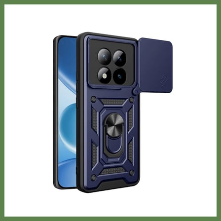 HOBİBAHÇEM Redmi Note 15 Pro 5G Uyumlu Pars Lens Yüzüklü Silikon - Lacivert HB006