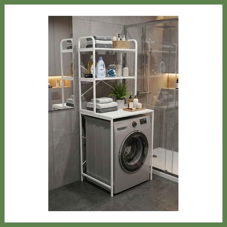 HOBİBAHÇEM Çamaşır Makinesi Üstü Raf Beyaz 70 cm HB006