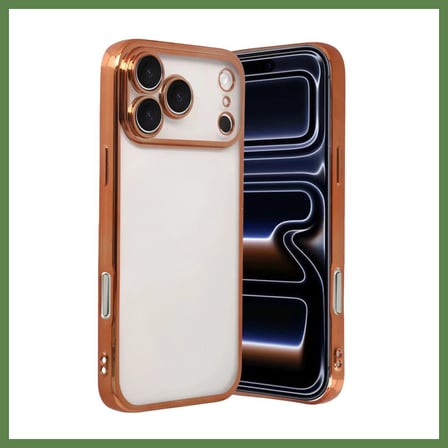 HOBİBAHÇEM iPhone 17 Pro Max Uyumlu Lensli Silikon - Turuncu HB006