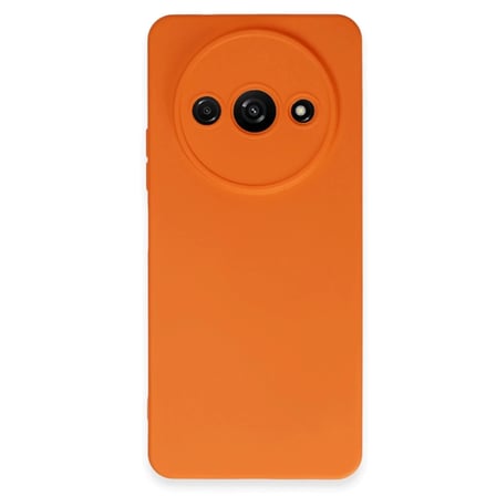 HOBİBAHÇEM Redmi A3 4G Uyumlu Kılıf Nano içi Kadife Silikon - Turuncu HB006