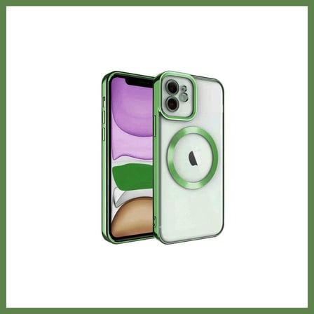 Hobi̇Bahçem İphone 12 Uyumlu Kılıf Kross Magneticsafe Kapak - Koyu Yeşil Hb006