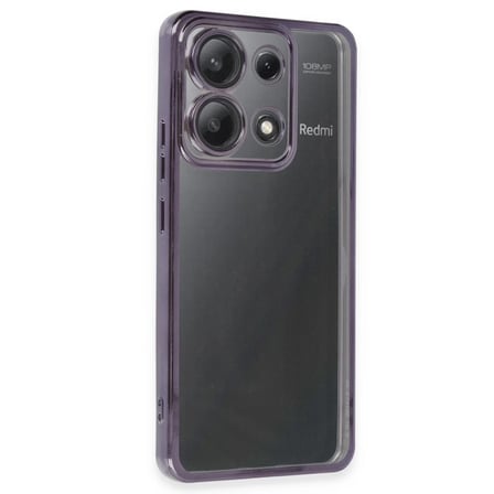HOBİBAHÇEM Poco X6 Uyumlu Kılıf Lensli Silikon - Mor HB006
