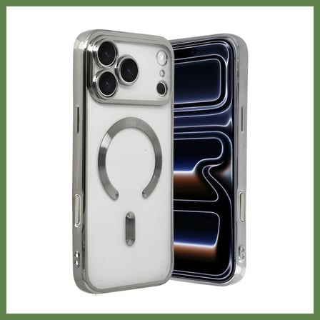 Hobi̇Bahçem İphone 17 Pro Uyumlu Kross Magneticsafe Kapak - Gümüş Hb006