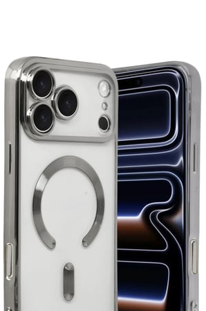 Hobi̇Bahçem İphone 17 Pro Uyumlu Kross Magneticsafe Kapak - Gümüş Hb006