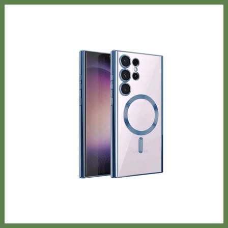Hobi̇Bahçem Samsung Galaxy S24 Ultra Uyumlu Kılıf Kross Magneticsafe Kapak - Sierra Blue Hb006