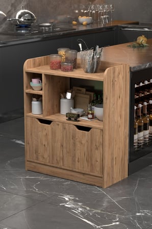 HOBİBAHÇEM Fırın Dolabı Kahverengi Çam HB006