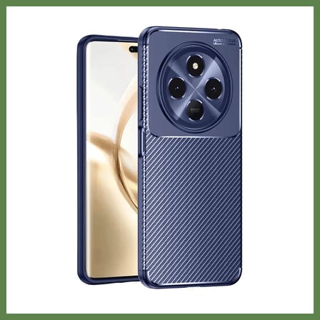 HOBİBAHÇEM Tecno Spark 30C Uyumlu Kılıf Auto Focus Karbon Kapak - Lacivert HB006