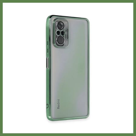 HOBİBAHÇEM Redmi Note 10 Pro Uyumlu Kılıf Lensli Silikon - Yeşil HB006