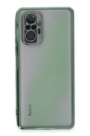 HOBİBAHÇEM Redmi Note 10 Pro Uyumlu Kılıf Lensli Silikon - Yeşil HB006