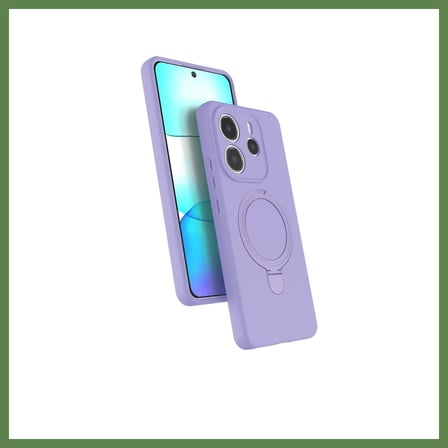 HOBİBAHÇEM Redmi Note 14 4G Uyumlu Regal Magsafe Standlı Kapak - Lila HB006