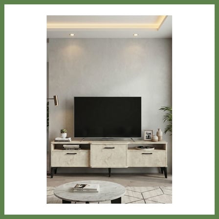 HOBİBAHÇEM Mistral TV Sehpası Suntalam Ekru 160x40 cm HB006