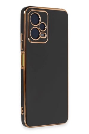 HOBİBAHÇEM Redmi Note 12 Pro 5G Uyumlu Kılıf Volet Silikon - Siyah HB006