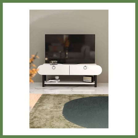 HOBİBAHÇEM Setro TV Ünitesi Beyaz 110 cm HB006