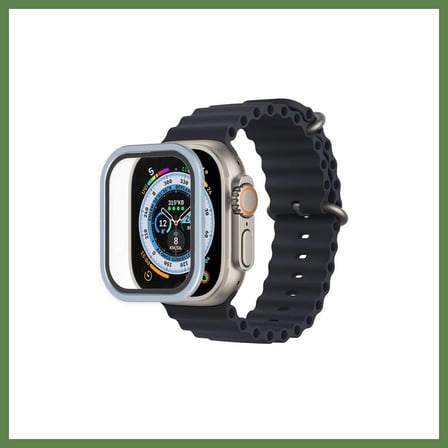 HOBİBAHÇEM Watch Ultra 49mm Uyumlu Alüminyum Kasa Cam Ekran Koruyucu - Mavi HB006