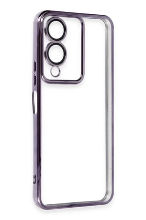 HOBİBAHÇEM Vivo Y17S Uyumlu Kılıf Lensli Silikon - Mor HB006