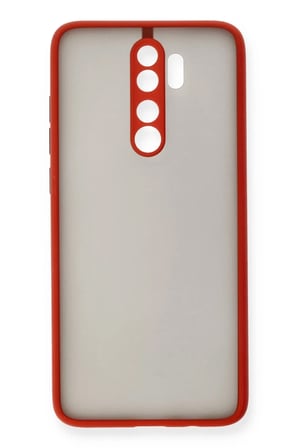 HOBİBAHÇEM Redmi Note 8 Pro Uyumlu Kılıf Montreal Silikon Kapak - Kırmızı HB006
