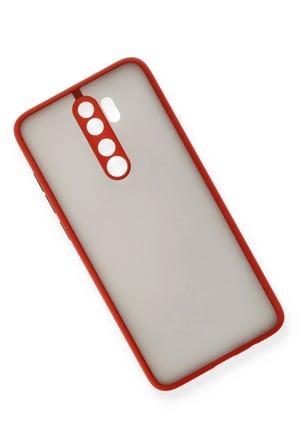 HOBİBAHÇEM Redmi Note 8 Pro Uyumlu Kılıf Montreal Silikon Kapak - Kırmızı HB006
