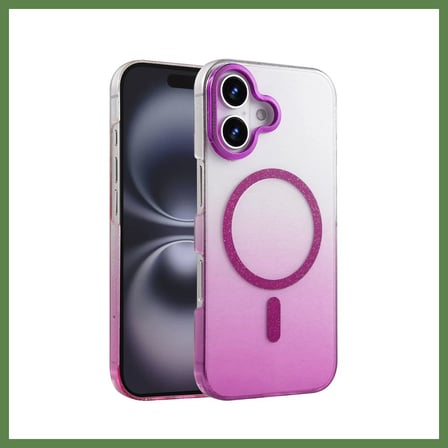HOBİBAHÇEM iPhone 16 Uyumlu Glossy Magsafe Kapak - Mor HB006