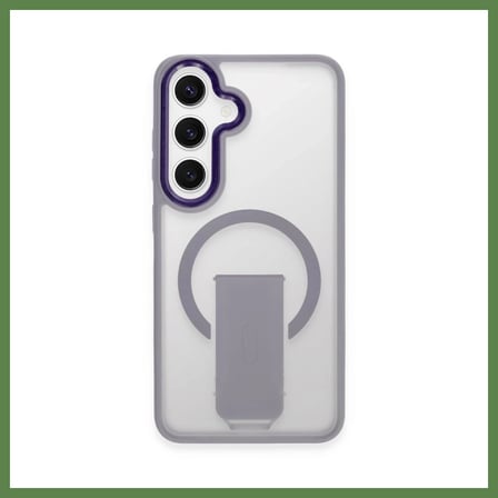 HOBİBAHÇEM Samsung Galaxy S24 Uyumlu Tork Magsafe Standlı Kapak - Lila HB006
