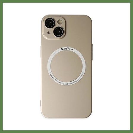 HOBİBAHÇEM iPhone 14 Plus Uyumlu Kılıf Jack Magneticsafe Lens Silikon - Gold HB006