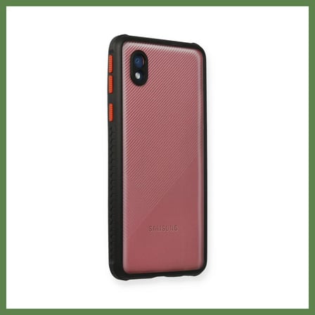 HOBİBAHÇEM Samsung Galaxy A01 Core Uyumlu Kılıf Miami Şeffaf Silikon - Siyah HB006
