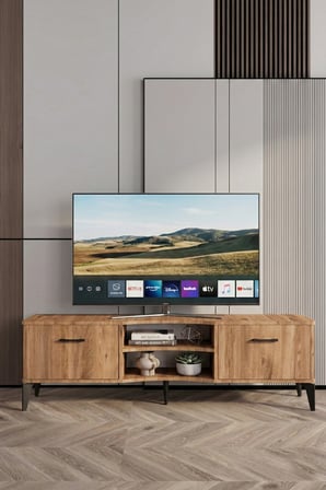 HOBİBAHÇEM Vera TV Sehpası Suntalam Kahverengi 160x35 cm HB006