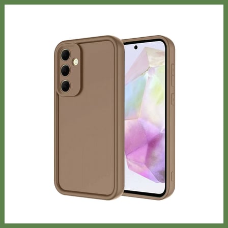 HOBİBAHÇEM Samsung Galaxy A36 Uyumlu Kılıf Viera Silikon - Kahverengi HB006