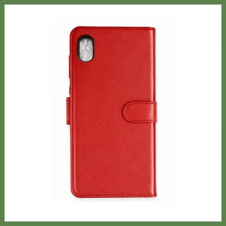 HOBİBAHÇEM iPhone XS Max Uyumlu Trend S Plus Kapaklı Kılıf - Kırmızı HB006