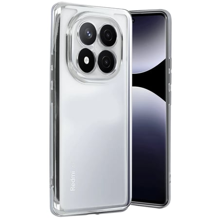 HOBİBAHÇEM Redmi Note 14 Pro 5G Uyumlu Kılıf Lensli Silikon - Gümüş HB006