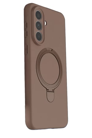 HOBİBAHÇEM Samsung Galaxy A57 5G Uyumlu Regal Magsafe Standlı Kapak - Çöl Titanyum HB006