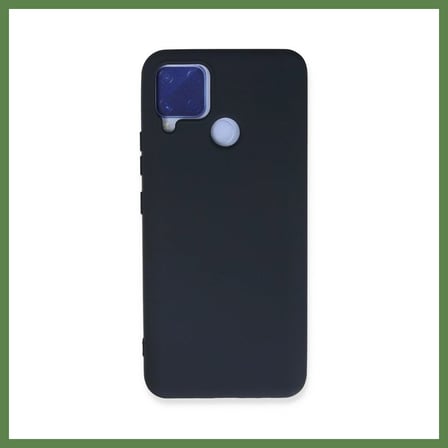 HOBİBAHÇEM Realme C15 Uyumlu Kılıf Nano içi Kadife Silikon - Lacivert HB006