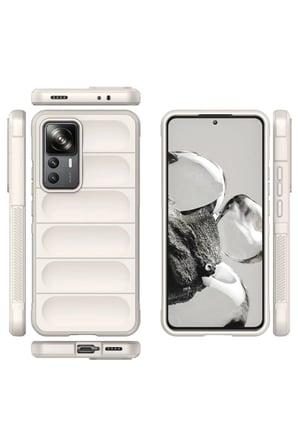 HOBİBAHÇEM Mi 12T Pro Uyumlu Kılıf Optimum Silikon - Krem HB006
