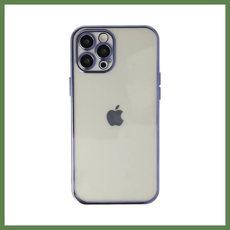 HOBİBAHÇEM iPhone 12 Pro Uyumlu Kılıf Lensli Silikon - Mor HB006