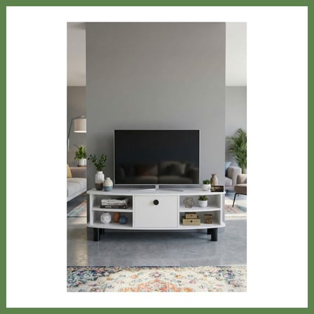HOBİBAHÇEM Vienna TV Sehpası Suntalam Beyaz 136x44 cm HB006