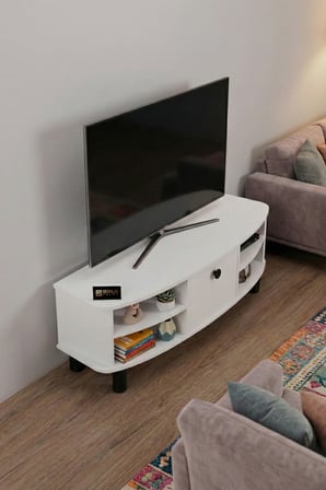 HOBİBAHÇEM Vienna TV Sehpası Suntalam Beyaz 136x44 cm HB006