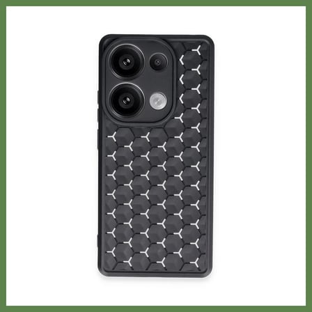 HOBİBAHÇEM Redmi Note 13 Pro 5G Uyumlu Kılıf Petek Silikon Kapak - Siyah HB006