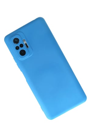 HOBİBAHÇEM Redmi Note 10 Pro Uyumlu Kılıf Nano içi Kadife Silikon - Mavi HB006
