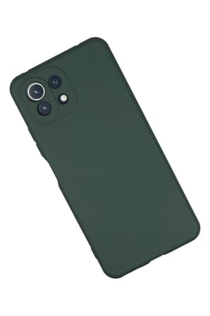 HOBİBAHÇEM Mİ 11 Lite Uyumlu Kılıf Nano içi Kadife Silikon - Koyu Yeşil HB006