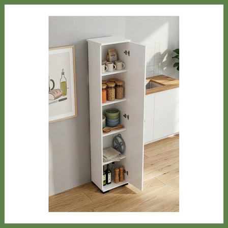 HOBİBAHÇEM Çok Amaçlı Kiler Dolabı Beyaz 30 cm HB006