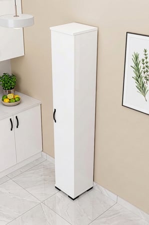 HOBİBAHÇEM Çok Amaçlı Kiler Dolabı Beyaz 30 cm HB006