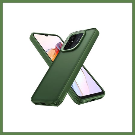 HOBİBAHÇEM Redmi 12C Uyumlu Kılıf Elegant Kapak - Yeşil HB006